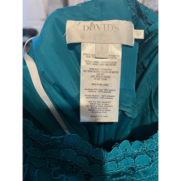 David’s Bridal Bridesmaid Dress size 2 Oasis - Picture 6 of 6